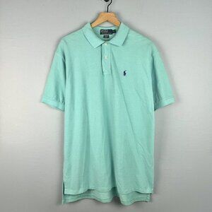 Polo Ralph Lauren Mens Light Blue Regular Fit Short Sleeve Pony Logo Shirt Sz XL